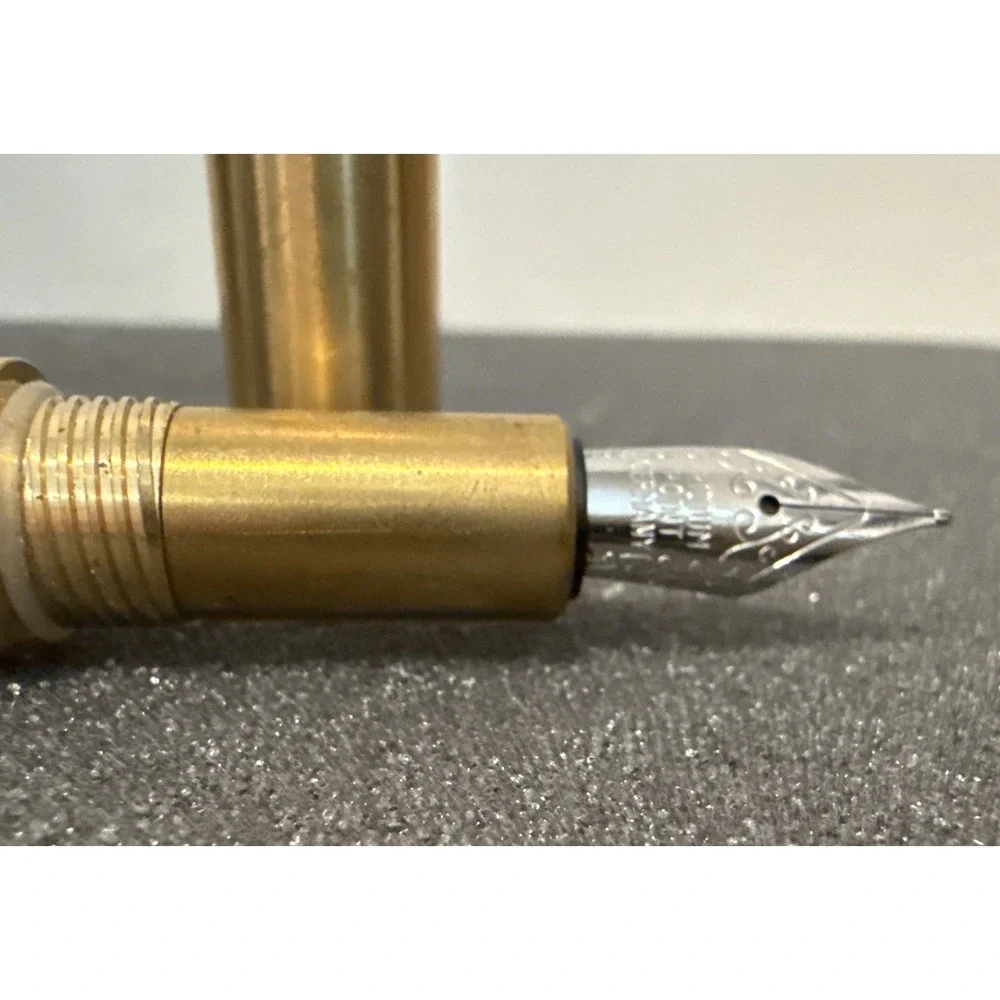 Vintage Brass Sandalwood Fountain Pen Premium Writing Gift Stationery